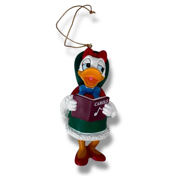 Vintage Daisy Duck Caroling Christmas Ornament Hanging Holiday Decor Collectible - Picture 1 of 8